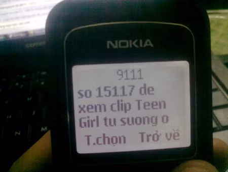 Tin nhắn "mời gọi" sự tò mò của Vinaphone. a