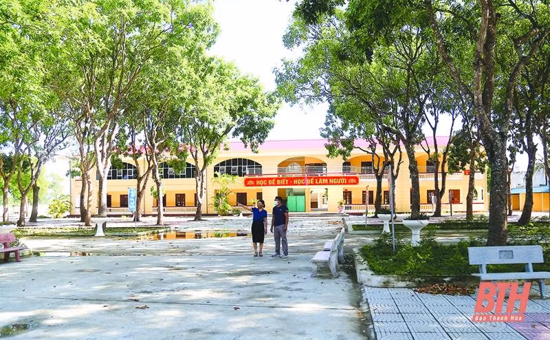 Trường Tiểu học và Trung học cơ sở Nguyễn Xuân Nguyên, xã Quảng Giao, huyện Quảng Xương, tỉnh Thanh Hóa, hình ảnh chỉ mang tính chất minh họa, nguồn: Phong Sắc / Báo Thanh Hóa.