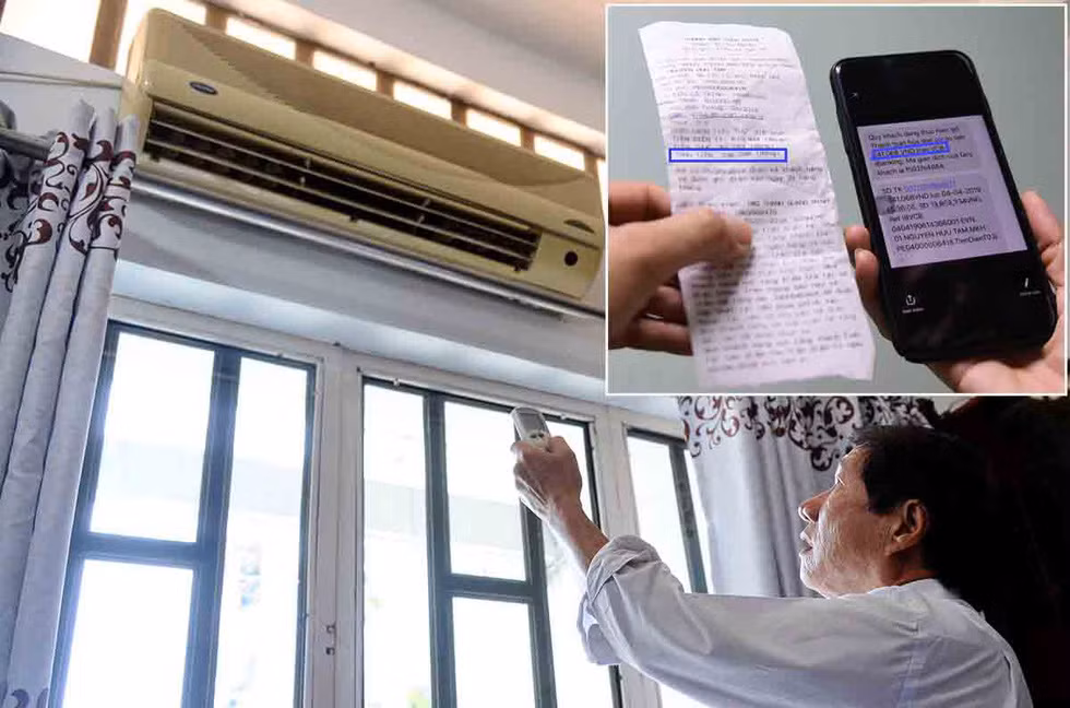 Nhiều người dân bất ngờ khi nhận hóa đơn điện tháng 4 tăng vọt so với các tháng trước đó. Ảnh: Tuổi trẻ.