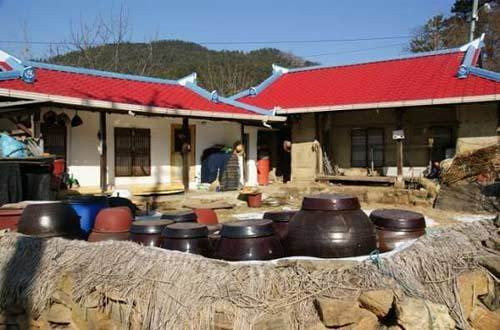 Nhà nhà muối kim chi, hàng cong, hàng vại để dự trữ ăn quanh năm