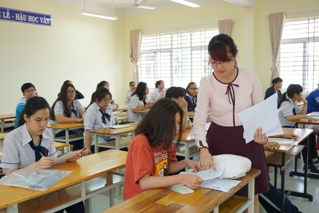 Dự kiến kết quả học tập các môn Toán, Ngữ văn, Ngoại ngữ... ở trung học cơ sở, trung học phổ thông sẽ được đánh giá bằng hình thức nhận xét kết hợp điểm số. (Ảnh minh họa: Báo Hà Nội mới) Dự kiến kết quả học tập các môn Toán, Ngữ văn, Ngoại ngữ... ở trung học cơ sở, trung học phổ thông sẽ được đánh giá bằng hình thức nhận xét kết hợp điểm số. (Ảnh minh họa: Báo Hà Nội mới)