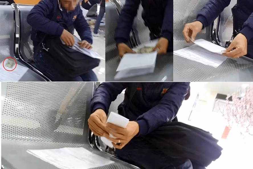 Một quy trình gấp tiền đầy đủ để chuẩn bị “bôi trơn“. Ảnh: báo Lao Động