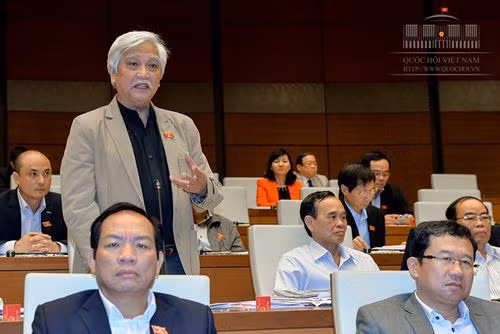 Đại biểu Dương Trung Quốc cho rằng: "Đã đến lúc chúng ta phải thay đổi tâm thế để chuyển thành cuộc vận động “Hàng Việt Nam chinh phục người Việt Nam” - ảnh quochoi.vn.