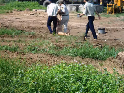 Người mẹ bị lôi đi trong tình trạng không mảnh vải che thân.