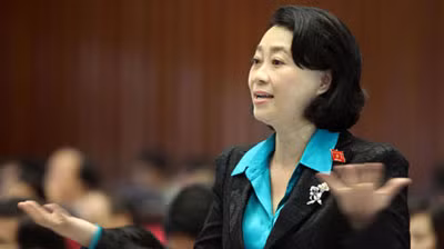 Bà Đặng Thị Hoàng Yến tại diễn đàn Quốc hội - Ảnh: TTO Bà Đặng Thị Hoàng Yến tại diễn đàn Quốc hội - Ảnh: TTO