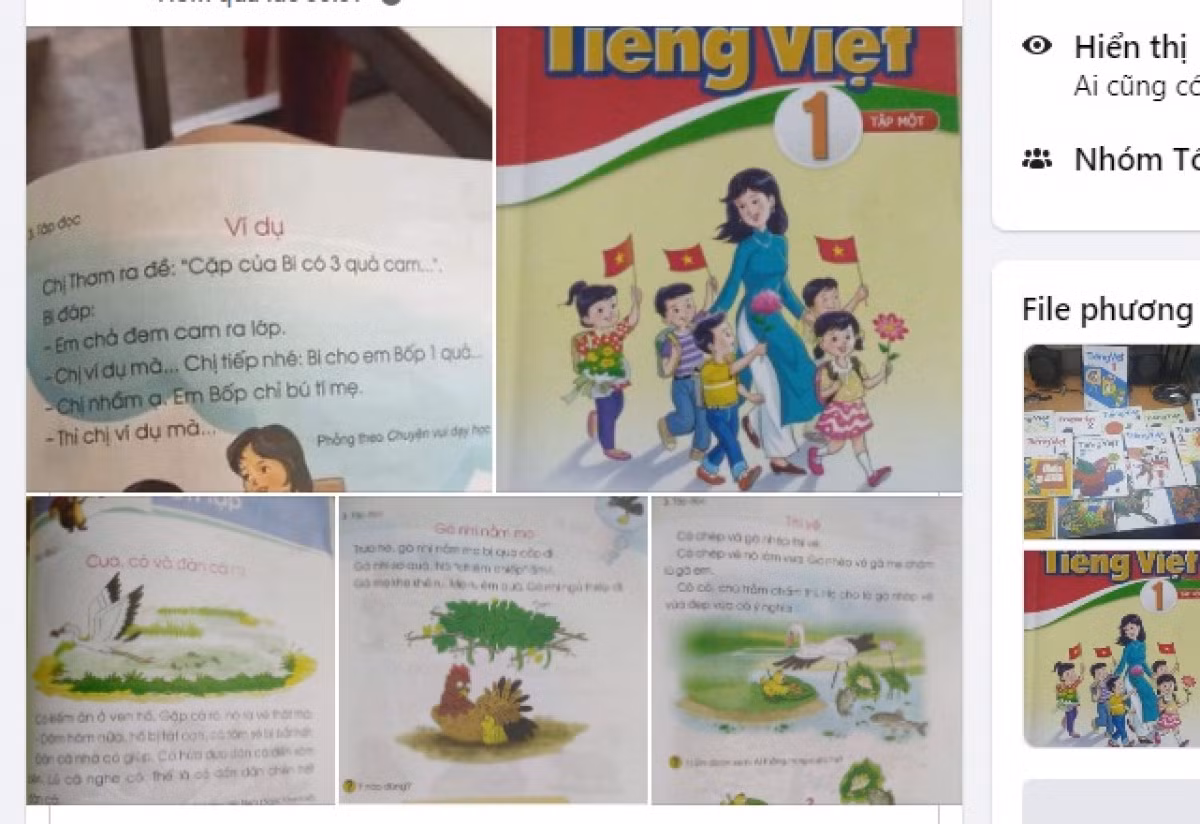 Một số bài tập đọc trong bộ sách Cánh Diều có nội dung không phù hợp. Ảnh: Chụp mà hình. Một số bài tập đọc trong bộ sách Cánh Diều có nội dung không phù hợp. Ảnh: Chụp mà hình.