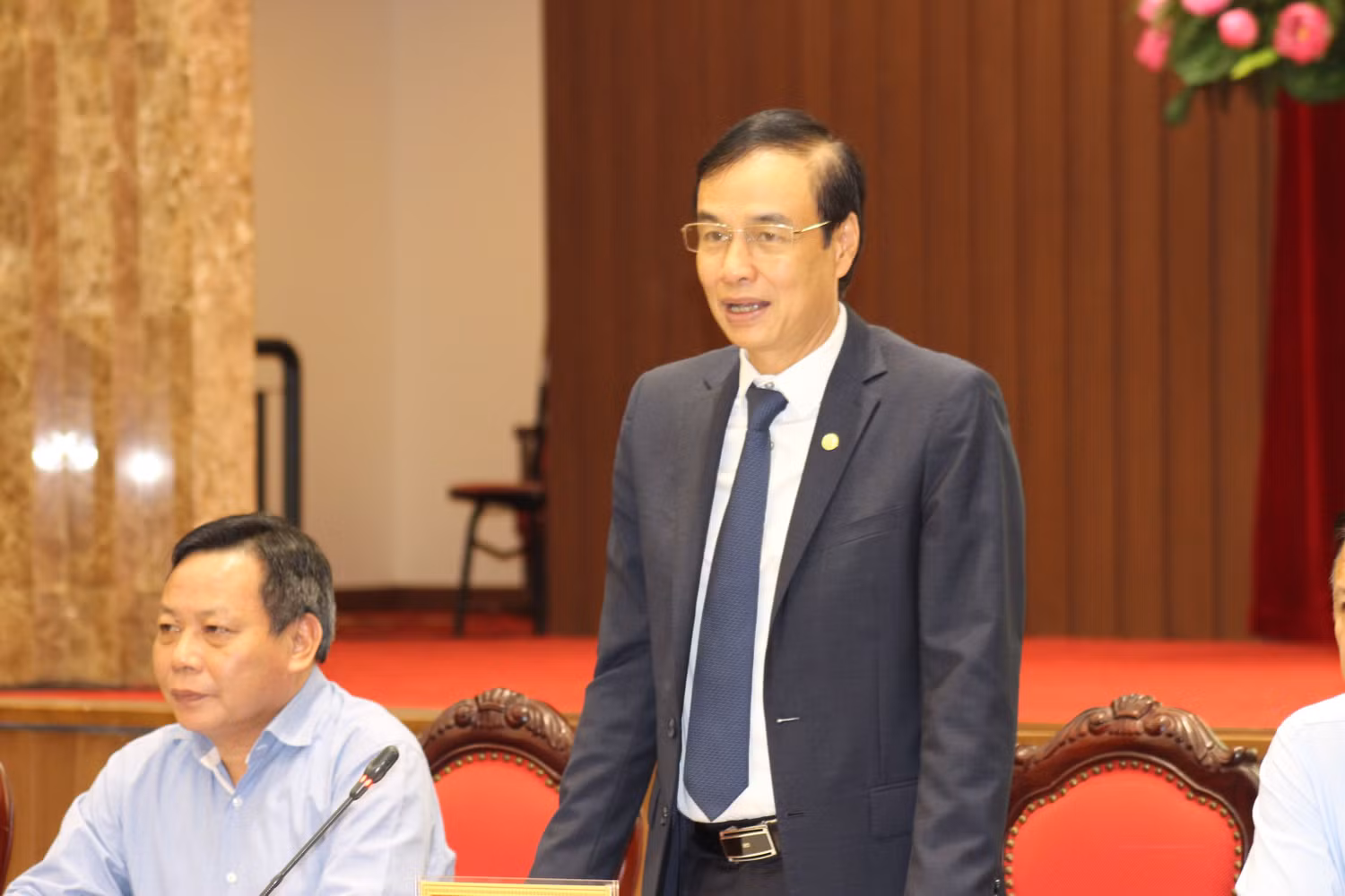 Phó Bí thư Thành ủy Hà Nội Đào Đức Toàn cho biết, công tác chuẩn bị cho Đại hội Đại biểu Đảng bộ Thành phố Hà Nội lần thứ XVII đã hoàn tất. Ảnh: Vũ Phương.