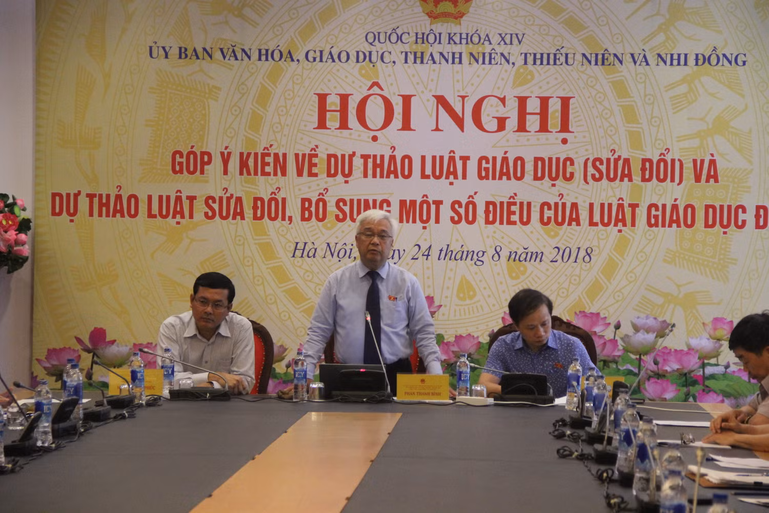 Chủ nhiệm Ủy ban Văn hóa, Giáo dục, Thanh niên, Thiếu niên và Nhi đồng của Quốc hội Phan Thanh Bình phát biểu. (Ảnh: Đỗ Thơm) Chủ nhiệm Ủy ban Văn hóa, Giáo dục, Thanh niên, Thiếu niên và Nhi đồng của Quốc hội Phan Thanh Bình phát biểu. (Ảnh: Đỗ Thơm)