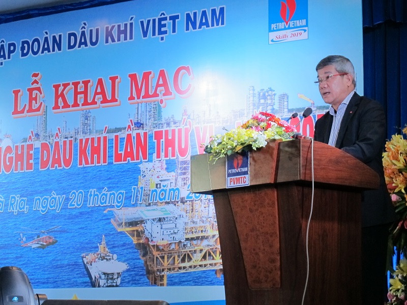 Ông Đỗ Chí Thanh phát biểu khai mạc hội thi