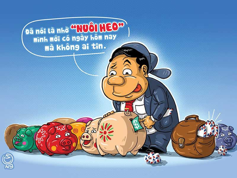 Ảnh biếm họa đăng trên Hoinhabaovietnam.vn