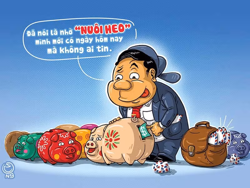 Ảnh biếm họa đăng trên Hoinhabaovietnam.vn