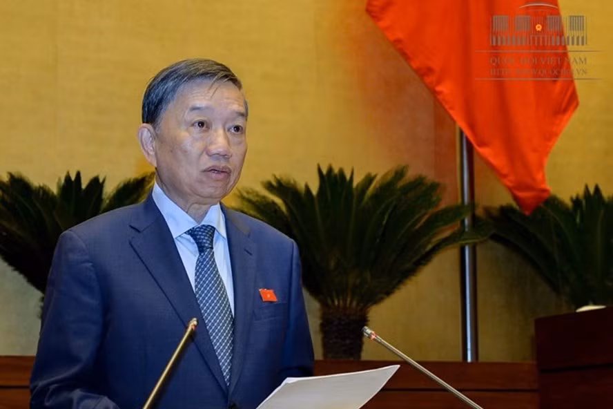 Bộ trưởng Bộ Công an Tô Lâm. Ảnh: Quochoi.vn