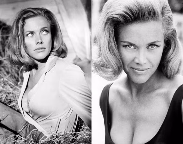 Cô đào Honor Blackman trong tập phim "Goldfinger" năm 1964.
