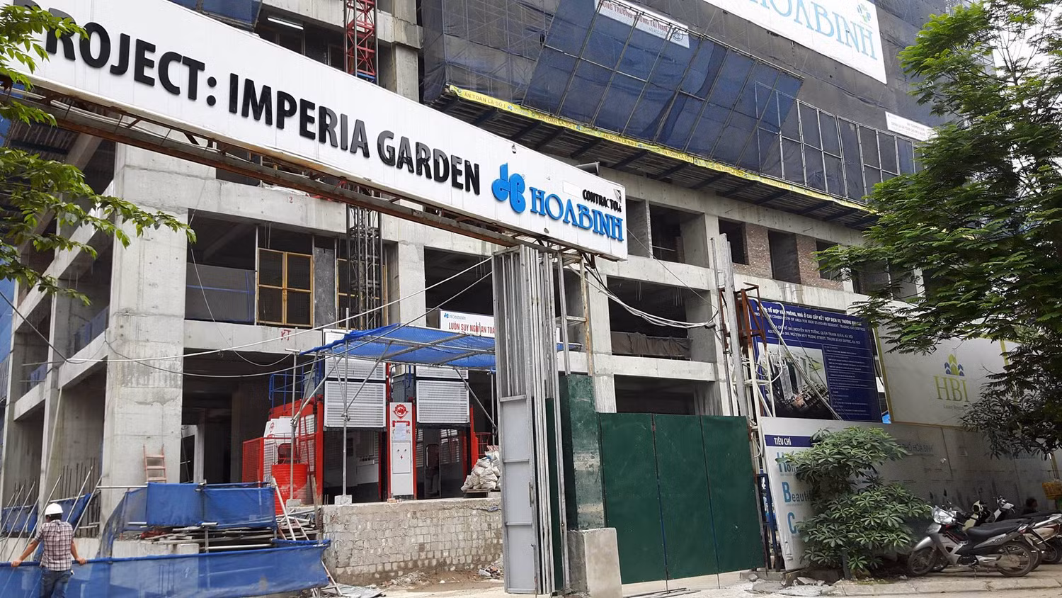 Dự án Imperia Garden tại số 203 Nguyễn Huy Tưởng (Thanh Xuân, Hà Nội) chủ đầu tư là Công ty CP HBI. Ảnh Hà Minh