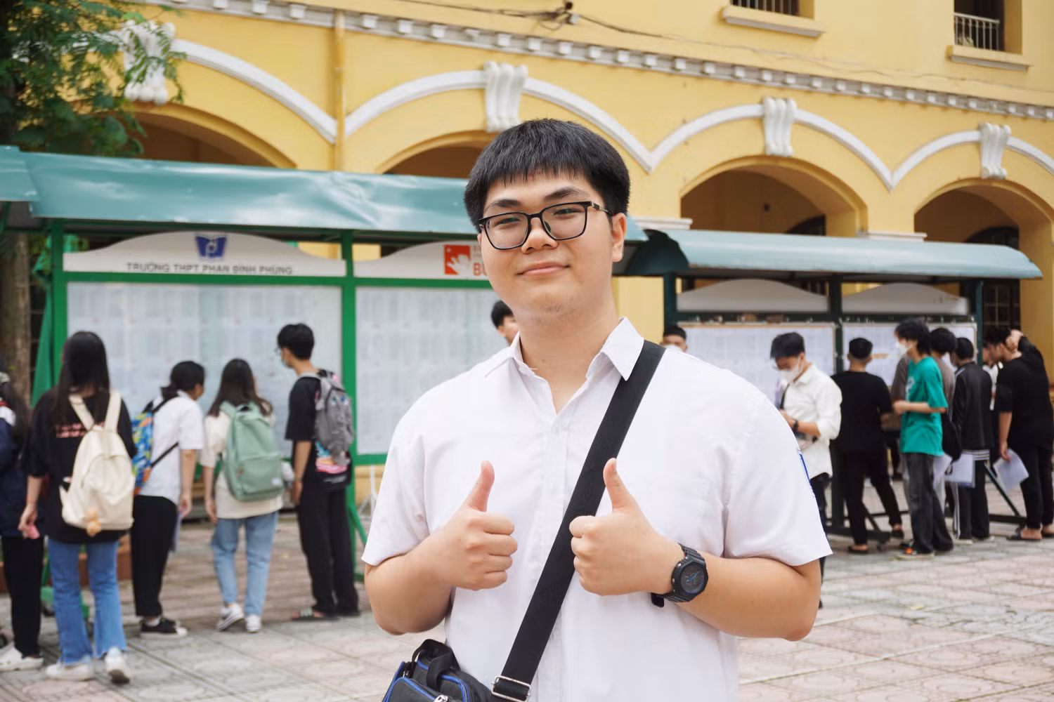 Thí sinh Đỗ Quang Dương chia sẻ sự tự tin trước khi chính thức bước vào kỳ thi. Ảnh: Phạm Minh