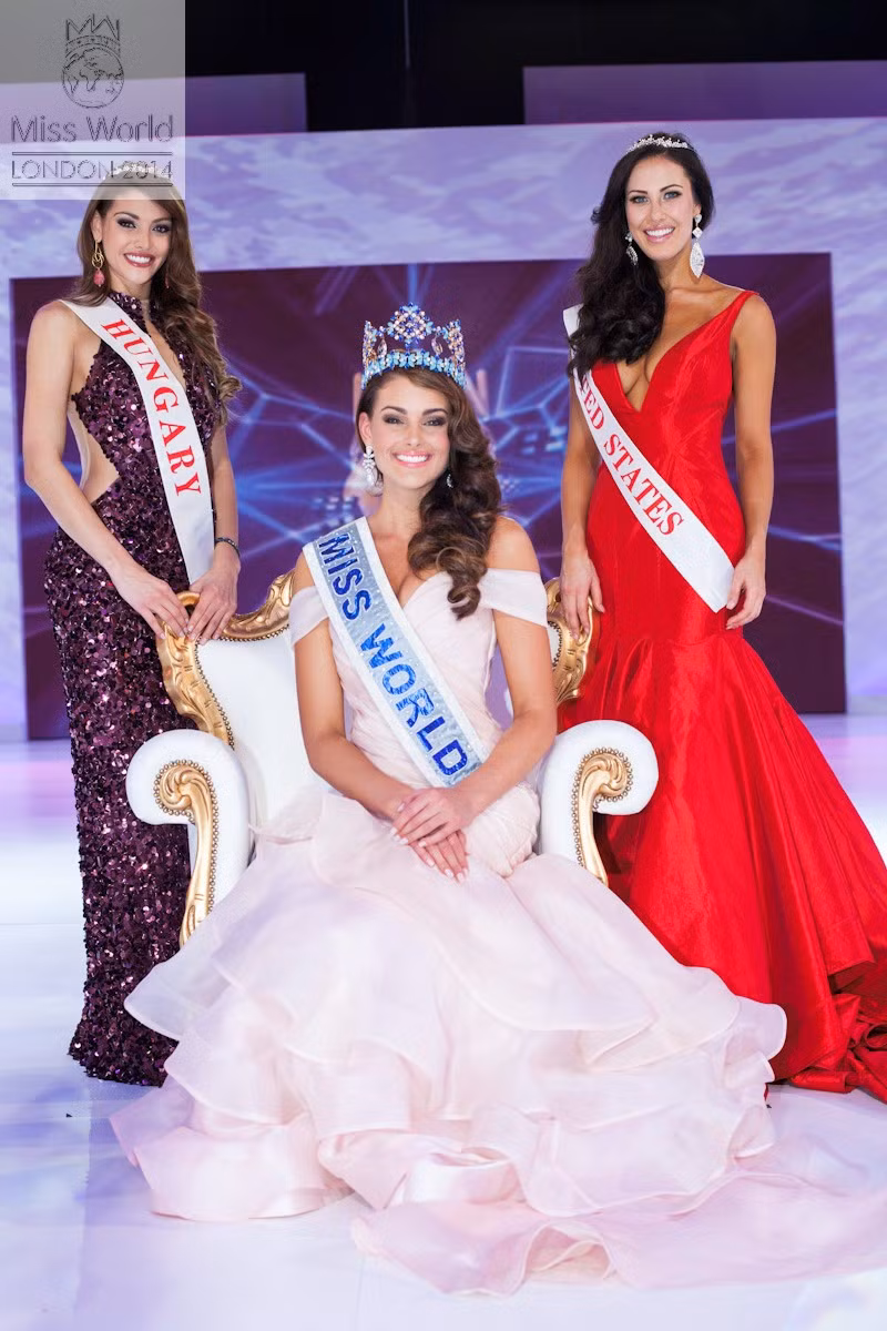 Tân hoa hậu thế giới 2014 Rolene Strauss và 2 Á hậu.