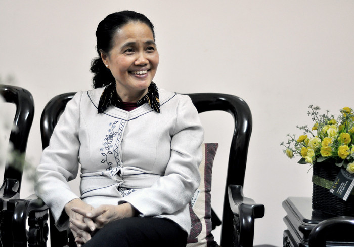 GS. TS Trần Thị Vinh nói rằng, muốn đất nước phát triển, muốn biến khát vọng thành hiện thực phải biết tìm ra lợi thế của quốc gia đó. Ảnh Trần Kháng.