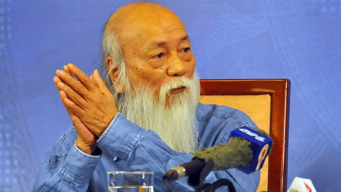 PGS. Văn Như Cương tại buổi Tọa đàm. Ảnh Xuân Trung