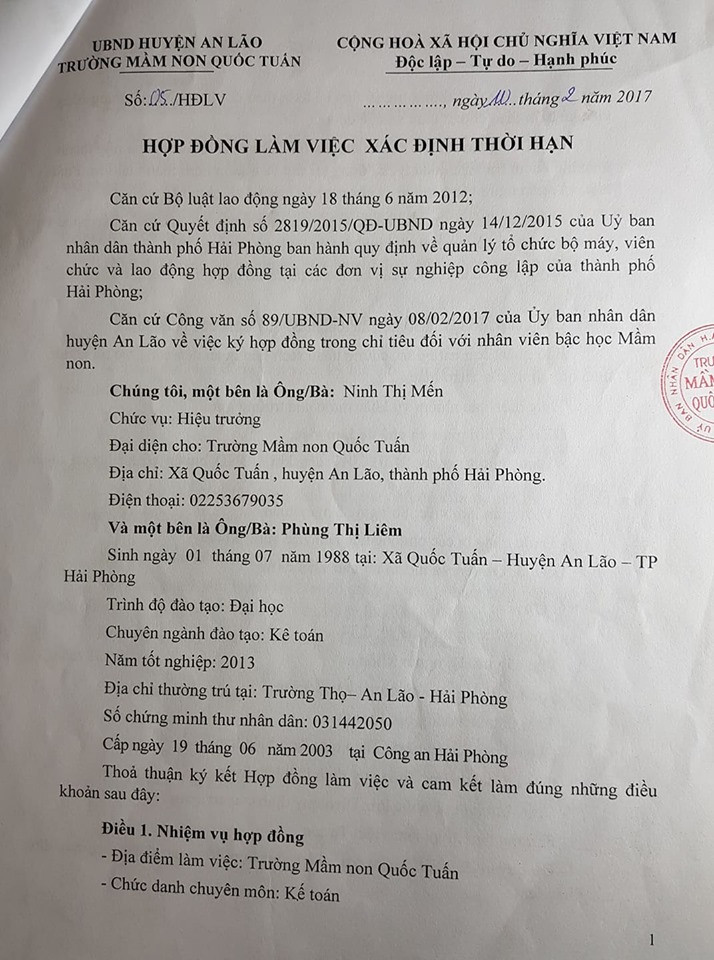 Các nhân viên kế toán được ký hợp đồng làm việc xác định thời hạn (Ảnh: Lã Tiến)