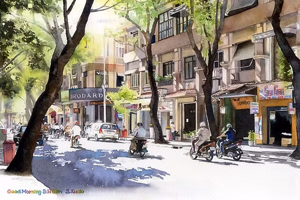 Những chiếc xe máy chầm chậm qua phố, những cửa hiệu vừa mở cửa, ánh nắng vàng len lỏi qua đám lá xanh… Yên bình quá chứ một sáng sớm Sài Gòn! Những chiếc xe máy chầm chậm qua phố, những cửa hiệu vừa mở cửa, ánh nắng vàng len lỏi qua đám lá xanh… Yên bình quá chứ một sáng sớm Sài Gòn!