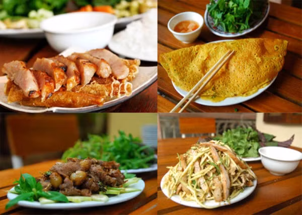 Ngoài ra quán còn có các món: bánh khọt, bánh xèo Đồng Tháp, gỏi cuốn Nam Bộ, rất đặc trưng và rất ngon. Nguồn ảnh: Dân trí.
