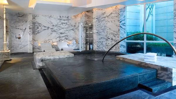 1. St. Regis, Singapore St. Regis Singapore là khách sạn dành cho doanh nhân nằm gần trung tâm mua sắm Ngee Ann City. Ngoài 299 phòng nghỉ hiện đại, khách sạn St. Regis còn đặc biệt hấp dẫn bởi dịch vụ Spa trọn gói. Ngoài phục vụ 24/24, với đồ uống miễn phí, khu Spa này còn nổi tiếng với massage bằng đá ngọc bích ấm áp, tẩy tế bào chết bằng tinh dầu bạch đàn và ô liu.