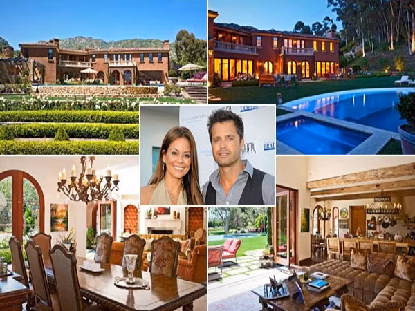 10. Brooke Burke và David Charvet Địa điểm: Malibu, California Giá bán 12,5 triệu USD Gồm 5 phòng ngủ và 6 phòng tắm, găn nhà này có lò sưởi theo phong cách Pháp, một hầm rượu với 4.000 chai, khu vườn hoa hồng, vườn cây ăn quả, đá cuội và lò sưởi ngoài trời.