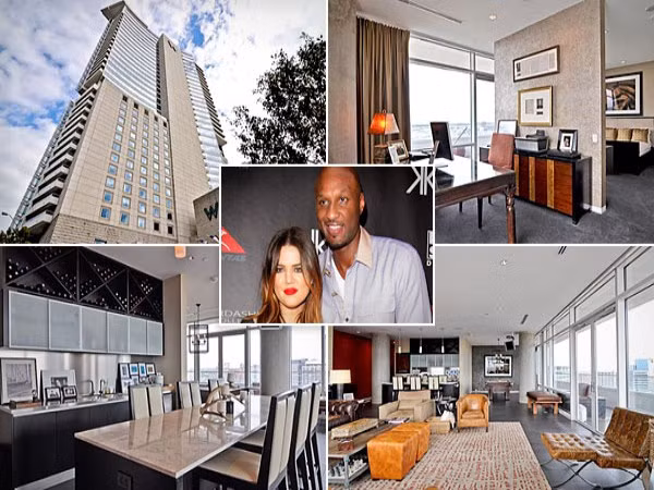 2. Khloe Kardashian và Lamar Odom Địa điểm: Dallas Giá thuê 7.500 USD/tháng Căn nhà có 2 phòng ngủ, 2 phòng tắm.