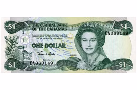 16. Đồng Đôla của Bahamas (BSD) Tỷ giá: 1 BSD = 1 USD Mệnh giá cao nhất của tiền xu: 0,25 BSD Mệnh giá cao nhất của tiền giấy: 100 BSD