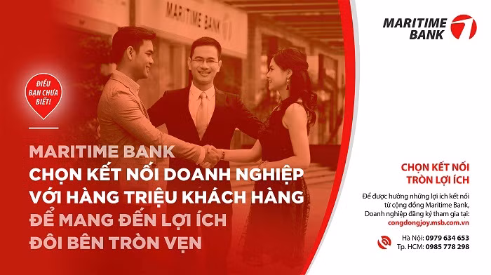 Cộng đồng JOY Maritime Bank đồng hành cùng các doanh nghiệp.