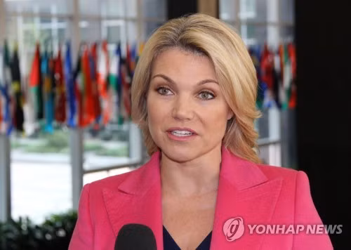 Người phát ngôn của Bộ Ngoại giao Heather Nauert (Ảnh Yonhap). Người phát ngôn của Bộ Ngoại giao Heather Nauert (Ảnh Yonhap).