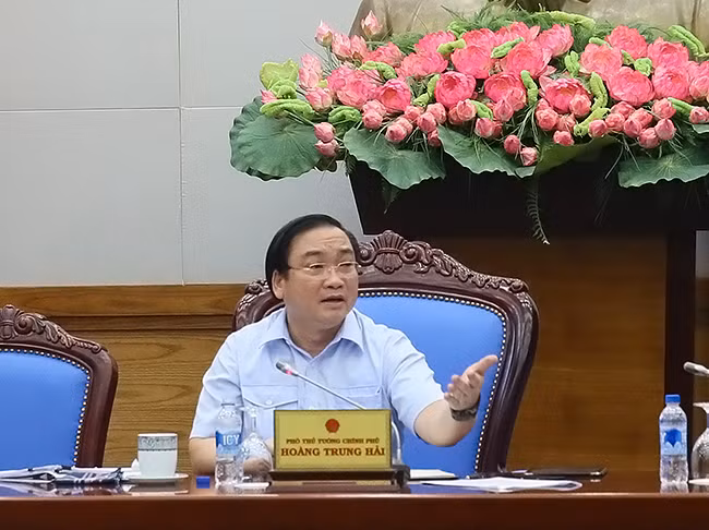 Phó Thủ tướng Hoàng Trung Hải yêu cầu bổ sung dự án Cảng hàng không quốc tế Long Thành vào danh mục các dự án trọng điểm quốc gia. ảnh: VGP.