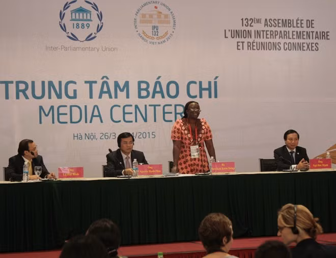 Họp báo về Hội nghị hiệp hội các tổng thứ ký nghị viện (ASGP). Ảnh: Xuân Hải
