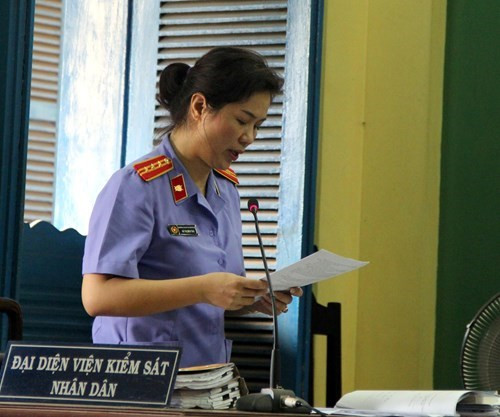 Kiểm sát viên Hà Thị Bích Thu. ảnh: HH Kiểm sát viên Hà Thị Bích Thu. ảnh: HH