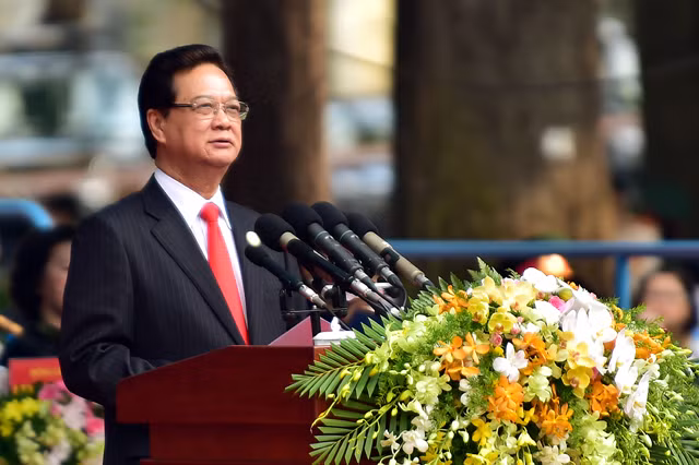 Thủ tướng Nguyễn Tấn Dũng đọc diễn văn tại lễ kỷ niệm sáng 30/4/2015. ảnh: VGP. Thủ tướng Nguyễn Tấn Dũng đọc diễn văn tại lễ kỷ niệm sáng 30/4/2015. ảnh: VGP.