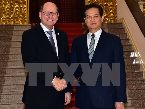 Thủ tướng Nguyễn Tấn Dũng tiếp Chủ tịch Quốc hội Vương quốc Thụy Điển Urban Ahlin.