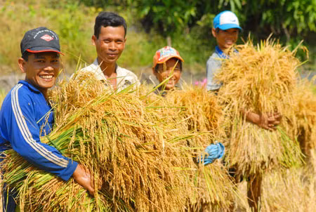 Bộ trưởng Cao Đức Phát cho rằng, nông dân khó giàu nhưng sống được và có nền tảng. ảnh: Dân việt.