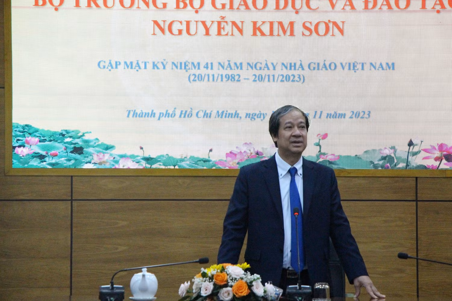 Bộ trưởng Nguyễn Kim Sơn phát biểu tại buổi gặp gỡ (ảnh: V.D) Bộ trưởng Nguyễn Kim Sơn phát biểu tại buổi gặp gỡ (ảnh: V.D)