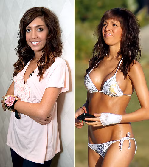 Farrah Abraham. Ngôi sao của series Teen Mom quyết định sửa ngực từ size A lên size C. Cô chia sẻ về quyết định chỉnh sửa của mình: "Tôi nghĩ là mình mất hết... vòng một từ khi sinh con".