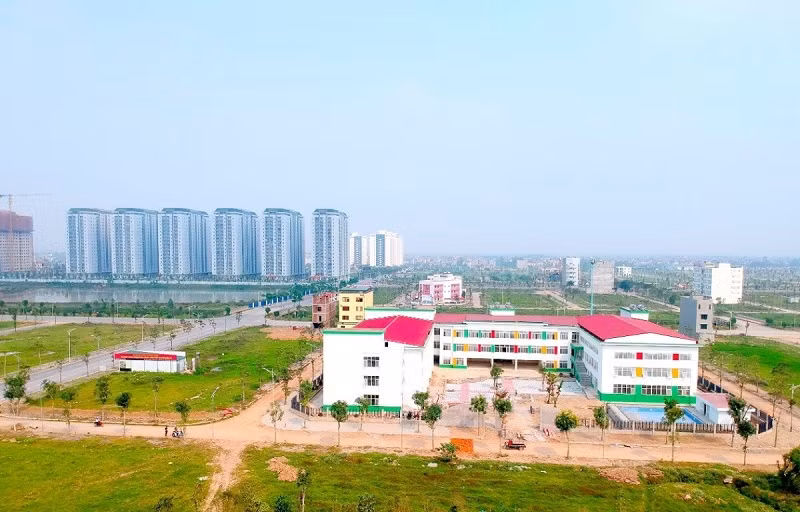 Khu vực trường học trong khu đô thị Thanh Hà.