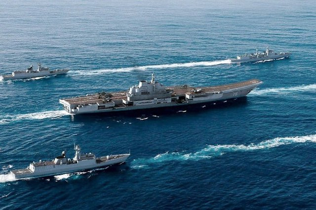 Cụm tàu sân bay Liêu Ninh, Trung Quốc đã tiến vào Biển Đông sáng nay, theo Thời báo Hoàn Cầu.