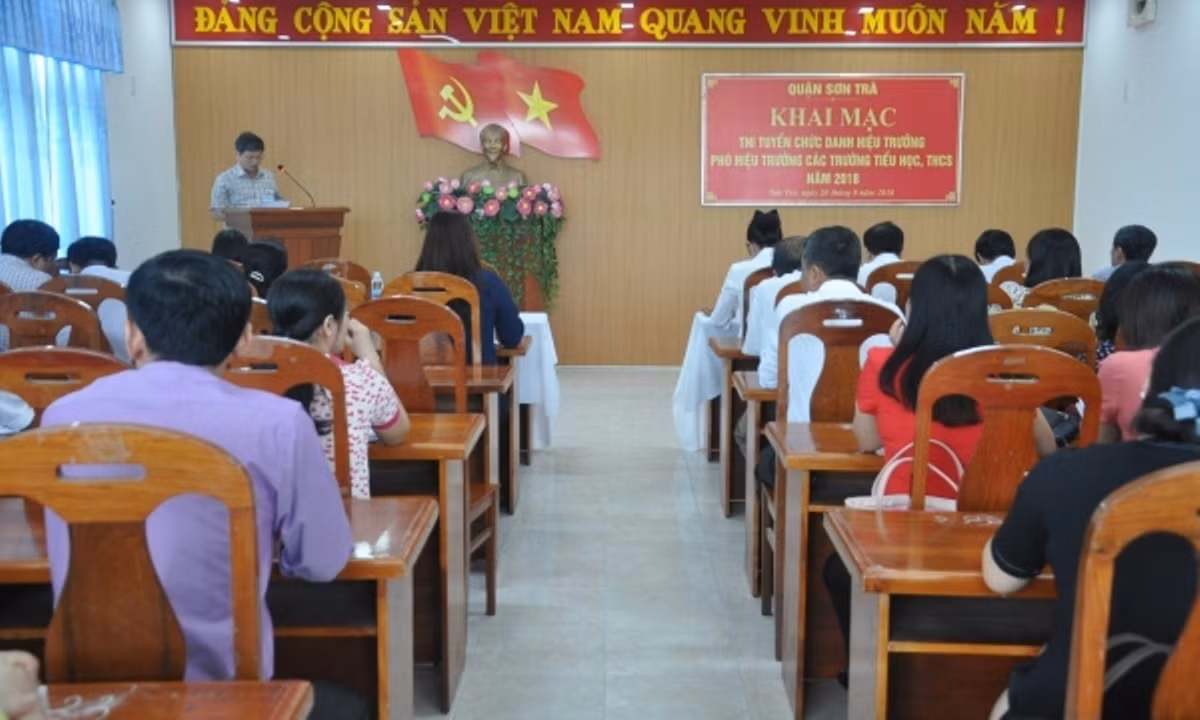 Nhiều quận/huyện của Đà Nẵng đã triển khai thi tuyển chức danh lãnh đạo trong trường học. Ảnh: KD