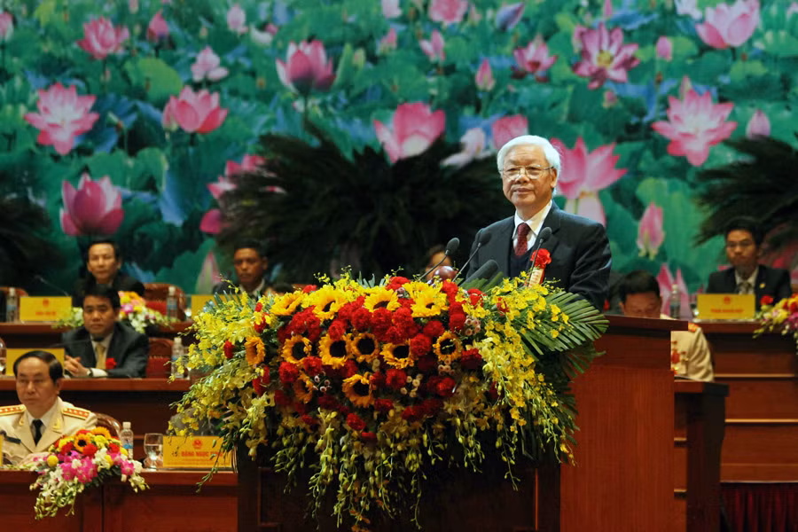 Tổng bí thư Nguyễn Phú Trọng dự và chỉ đạo Đại hội. Ảnh Xuân Trung Tổng bí thư Nguyễn Phú Trọng dự và chỉ đạo Đại hội. Ảnh Xuân Trung