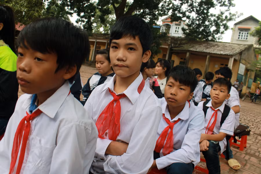 Còn đây là những gương mặt học snh trường THCS Tự Lập, Mê Linh đã vượt qua hoàn cảnh và đạt thành tích cao trong học tập.