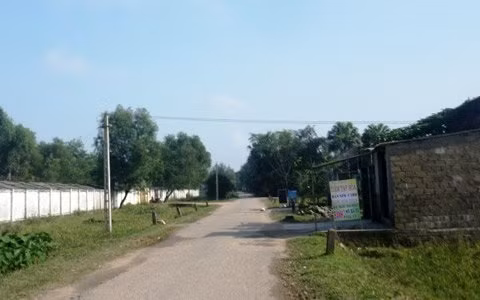 Khu vực trước cổng trường THPT Nguyễn Đình Liễn, nơi L. bị nhóm nữ sinh đánh dã man.