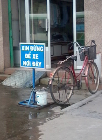 Chống trộm hiệu quả. Ảnh: Dang Chống trộm hiệu quả. Ảnh: Dang