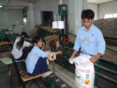Cơ sở pha chế đường của ông Thích (ảnh do đoàn kiểm tra cung cấp).