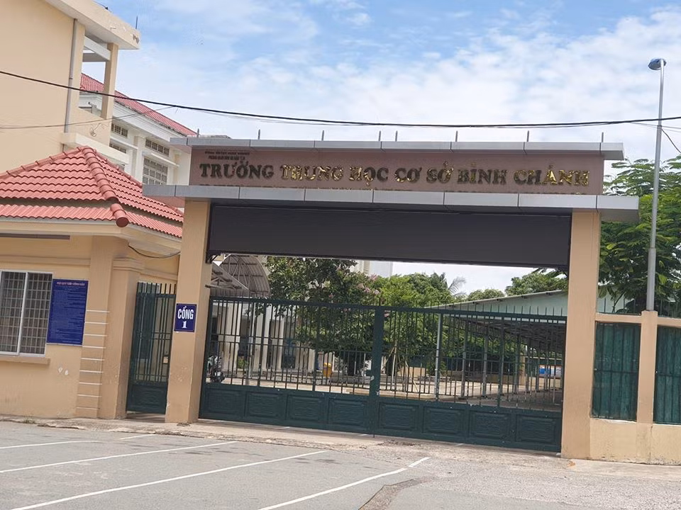 Trường trung học cơ sở Bình Chánh, huyện Bình Chánh, Thành phố Hồ Chí Minh (ảnh: P.L)