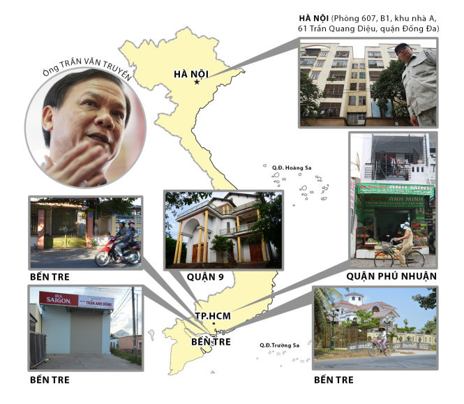 Nhà đất liên quan đến ông Truyền ở nhiều nơi được ủy ban Kiểm tra trung ương làm rõ