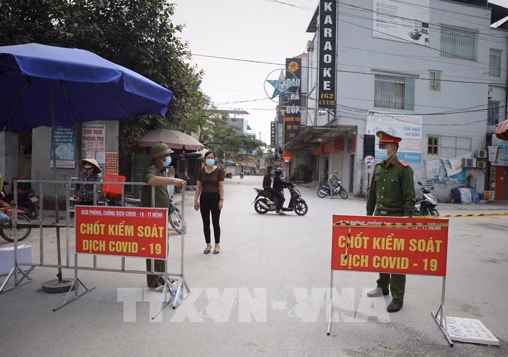 Một chốt kiếm dịch tại Bắc Giang. Ảnh: TTXVN Một chốt kiếm dịch tại Bắc Giang. Ảnh: TTXVN
